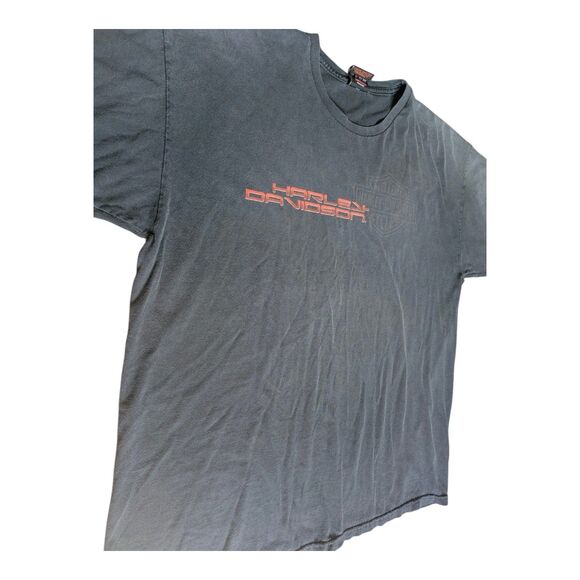 Vintage Y2K Harley Davidson Santa Maria CA Graphic T-Shirt XL Black Cyber - Picture 12 of 14